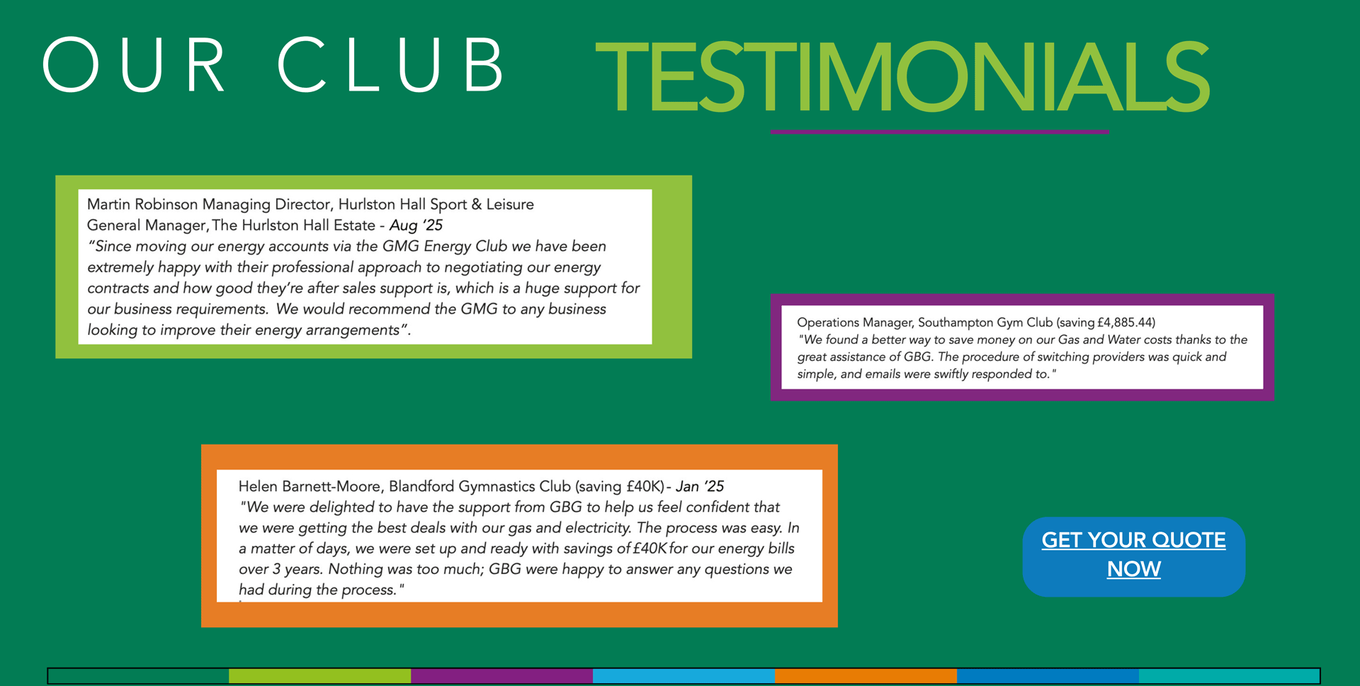 Our Club Testimonials